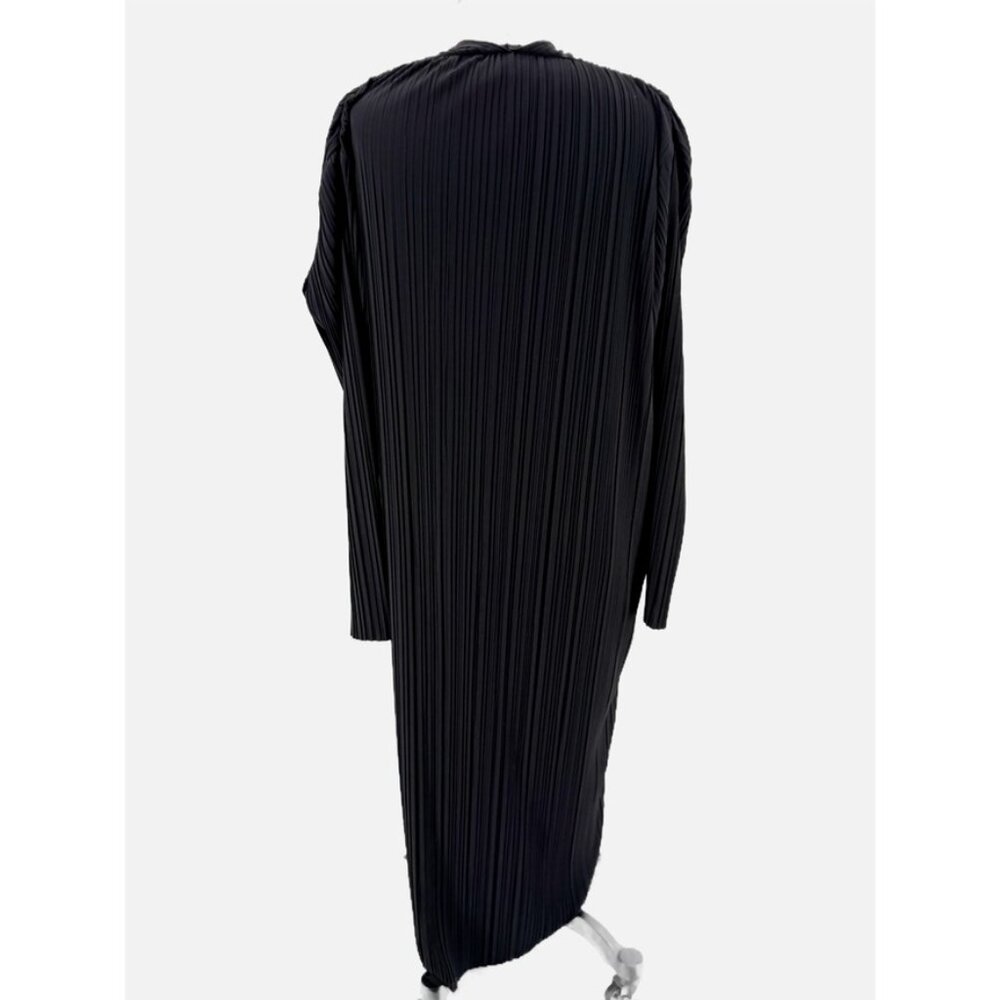 MAXMARA PLEAT V NECK LONG SLEEVE BLACK DRESS Tunic M - Picture 6 of 13